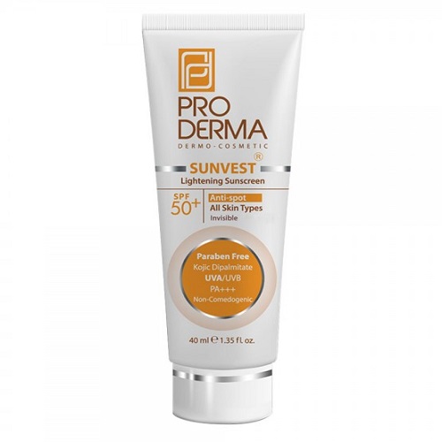 ضد آفتاب بی رنگ ضد لک و روشن کننده +SPF50 پرودرما